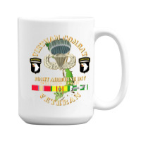 Vietnam Coombat Veteran W 101st Airborne 15 Oz Coffee Mug | Artistshot