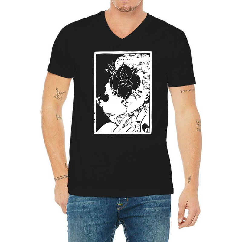 La Dispute The Kiss V-neck Tee | Artistshot