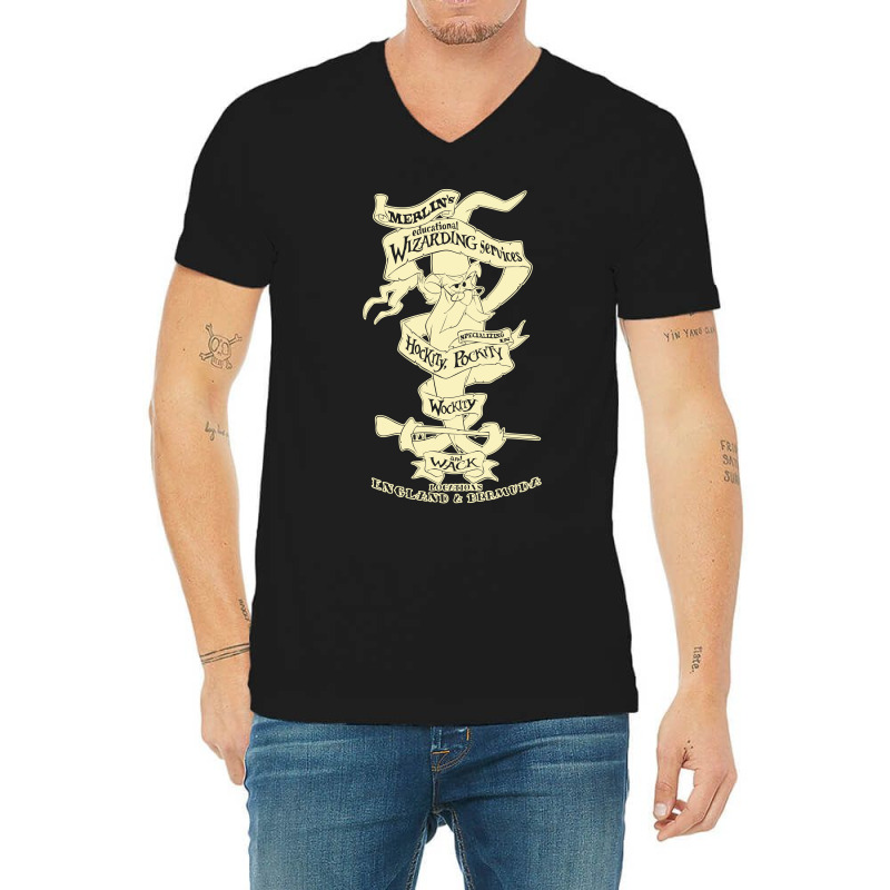 Merlins Wizarding Services V-neck Tee | Artistshot