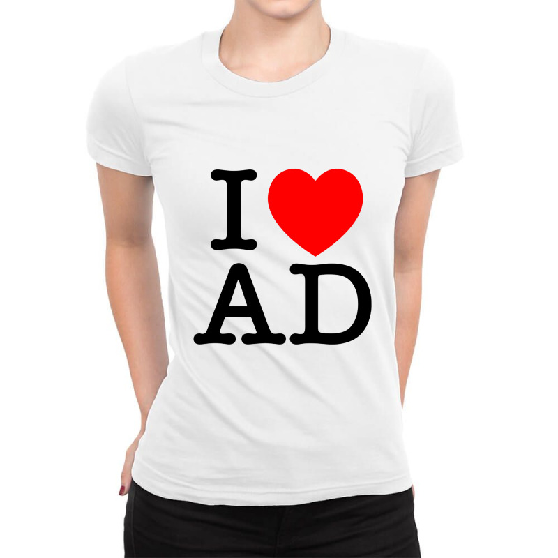 I Heart Ad (andorra) Ladies Fitted T-shirt | Artistshot