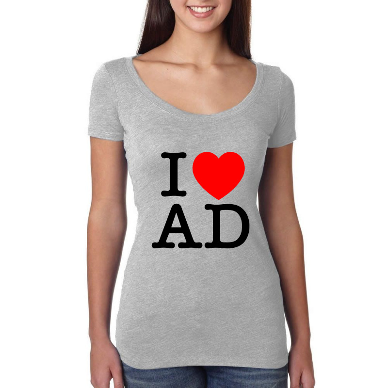 I Heart Ad (andorra) Women's Triblend Scoop T-shirt | Artistshot