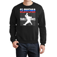 Slovenia Ping Pong Lovers Slovenian Table Tennis Supporters T Shirt Crewneck Sweatshirt | Artistshot