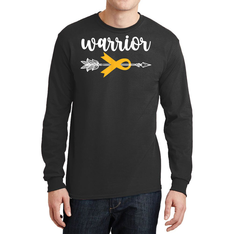 Warrior Childhood Cancer Awareness Hope Support Strong T Shirt Long Sleeve Shirts | Artistshot