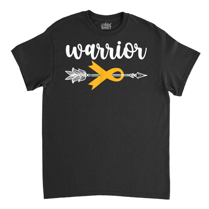 Warrior Childhood Cancer Awareness Hope Support Strong T Shirt Classic T-shirt | Artistshot