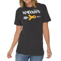 Warrior Childhood Cancer Awareness Hope Support Strong T Shirt Vintage T-shirt | Artistshot