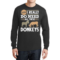 Farm Animal Lover Farming Farmer Funny Donkey Premium Long Sleeve Shirts | Artistshot