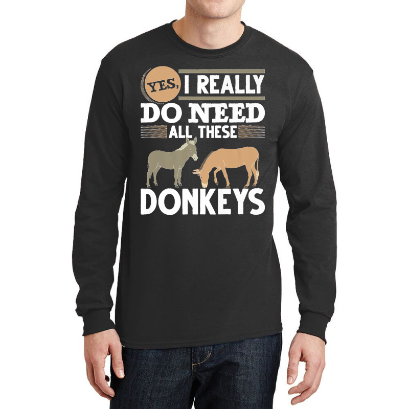 Farm Animal Lover Farming Farmer Funny Donkey Premium Long Sleeve Shirts by EaglesonBonnie | Artistshot