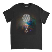 Flower Of Life Platonic Solids Mandala Long Sleeve T Shirt Classic T-shirt | Artistshot