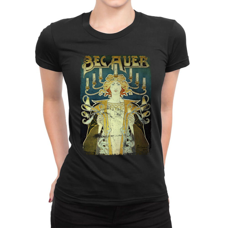 Vintage Graphic  Nouveau Classical Music Ladies Fitted T-Shirt by ReaganArtists | Artistshot