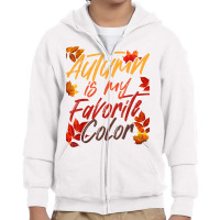 Autumn Fall Spring Third Season Leaves Fall Autumn Lover T Shirt Youth Zipper Hoodie | Artistshot