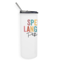 Speech Language Pathologist Groovy Wavy Speech Therapy T Shirt Skinny Tumbler | Artistshot