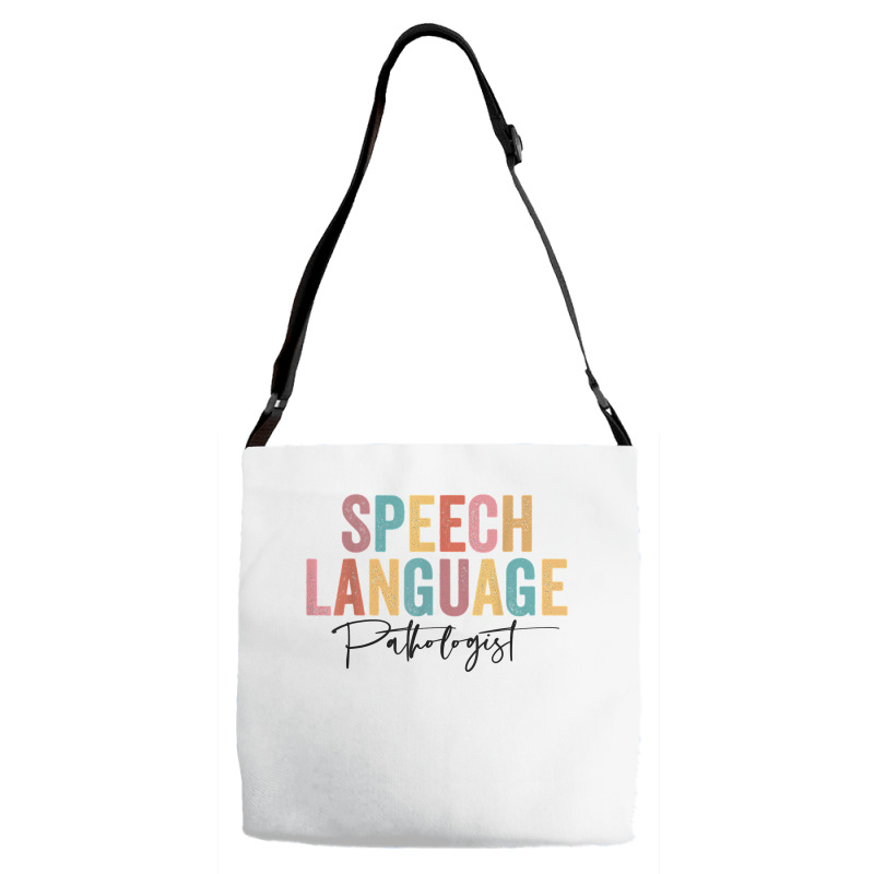 Speech Language Pathologist Groovy Wavy Speech Therapy T Shirt Adjustable Strap Totes | Artistshot