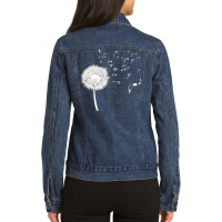 Dandelion Music T  Shirt Dandelion Music Note Music Lover T  Shirt Ladies Denim Jacket | Artistshot