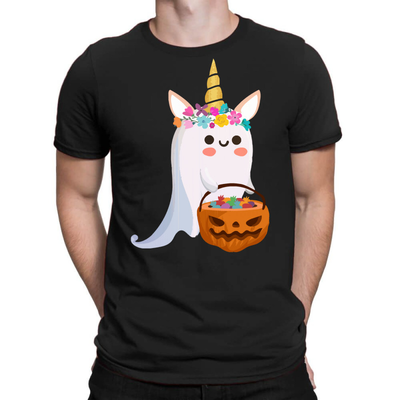 Unicorn Ghost Halloween T  Shirt Cute Unicorn Ghost Pumpkin Halloween T-Shirt by huntingsignpost | Artistshot