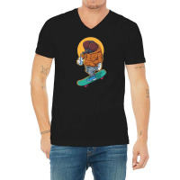 Flies Skat V-neck Tee | Artistshot