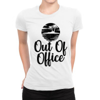 Out Of Office Tropal Summer Tank Top Ladies Fitted T-shirt | Artistshot