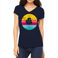 Duck T  Shirt Bath Duck Retro T  Shirt Women's V-neck T-shirt | Artistshot