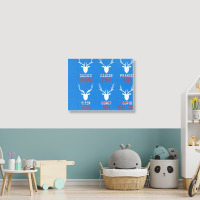 Deer Hunter All Of Santa's Reindeer Tee Landscape Canvas Print | Artistshot