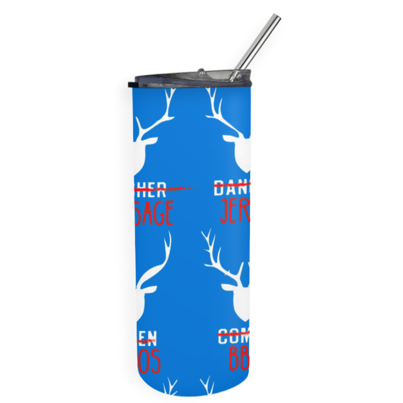 Deer Hunter All Of Santa's Reindeer Tee Skinny Tumbler by strawberriesandscream | Artistshot