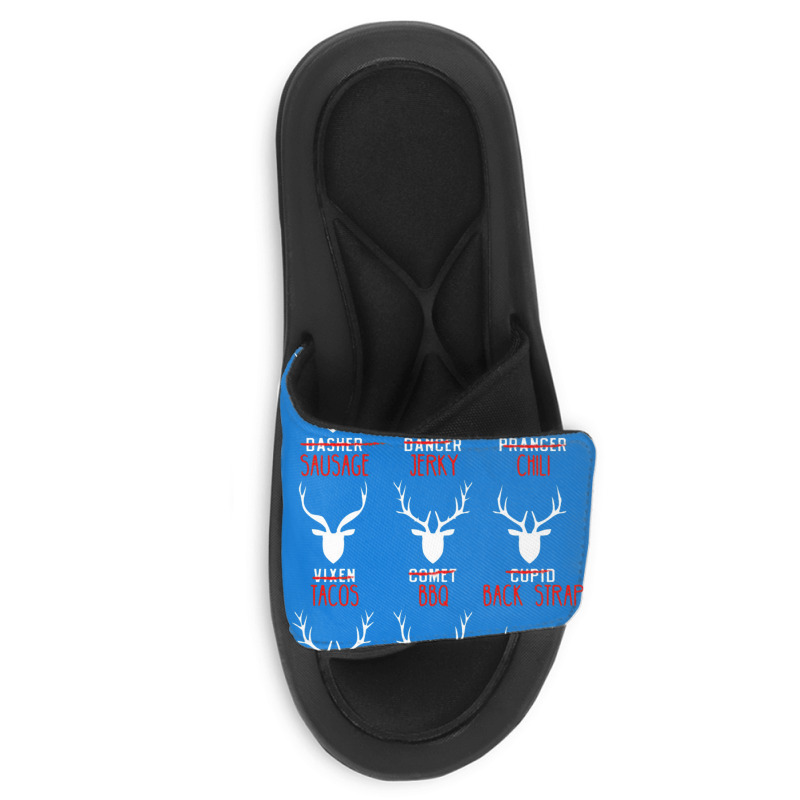 Deer Hunter All Of Santa's Reindeer Tee Slide Sandal by strawberriesandscream | Artistshot