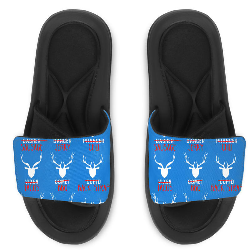 Deer Hunter All Of Santa's Reindeer Tee Slide Sandal by strawberriesandscream | Artistshot