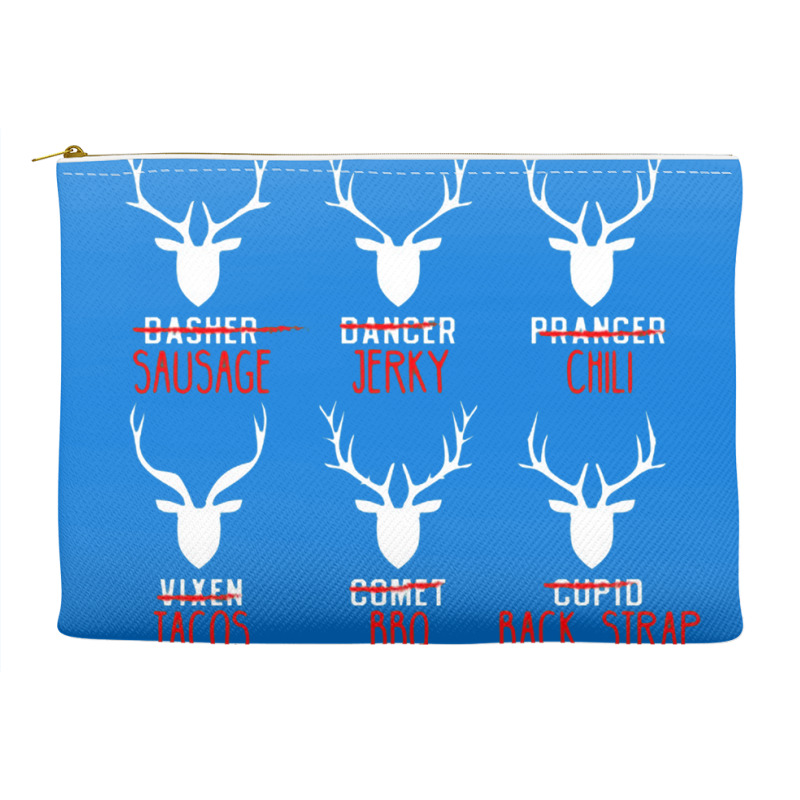 Deer Hunter All Of Santa's Reindeer Tee Accessory Pouches by strawberriesandscream | Artistshot