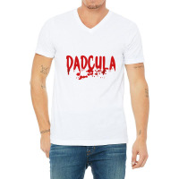 Dadcula   Dracula   Cute Funny Halloween Costume Design Classic T Shir V-neck Tee | Artistshot