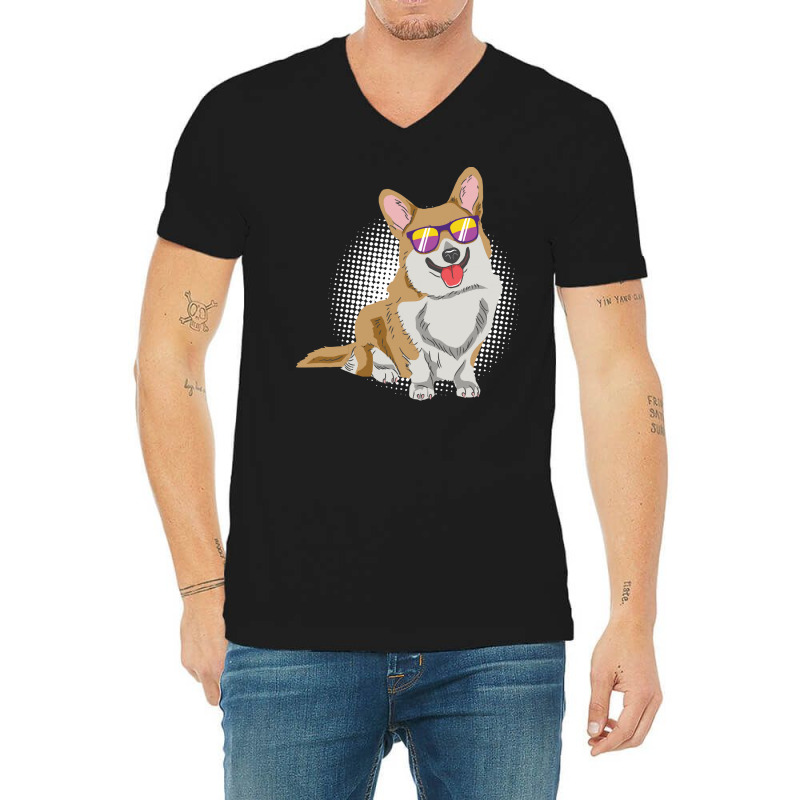 Welsh Corgi T  Shirt Welsh Corgi Dog T  Shirt V-Neck Tee by huntingsignpost | Artistshot