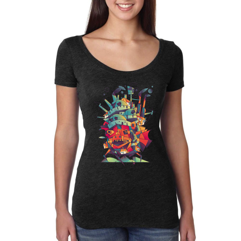 Moving Castle Women's Triblend Scoop T-shirt by Jose-Rodriguez | Artistshot