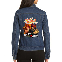 Graphic Picture  Fighting Graphic Ladies Denim Jacket | Artistshot