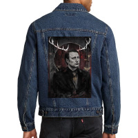 Retro Cartoon  Horror Day Gift Men Denim Jacket | Artistshot