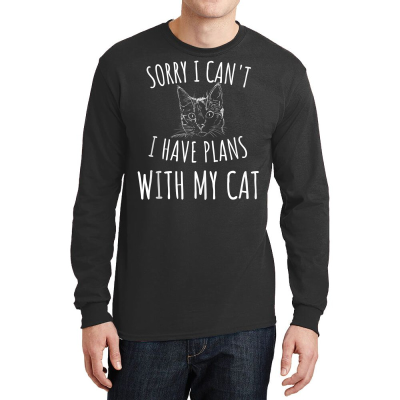 Sorry I Can't I Have Plans With My Cat Tank Top Long Sleeve Shirts | Artistshot