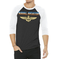 Fly Naval Aviator Classic Naval Officer Pilot Wing Navy Sweatshirt 3/4 Sleeve Shirt | Artistshot