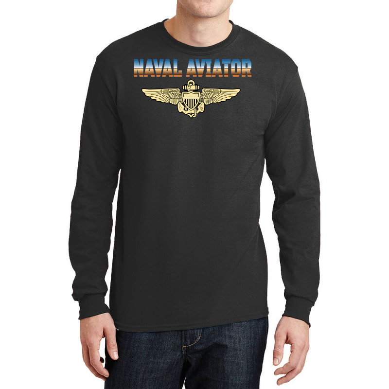 Fly Naval Aviator Classic Naval Officer Pilot Wing Navy Sweatshirt Long Sleeve Shirts by swaratpoavonabil | Artistshot