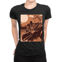 Graphic Vintage  Public Places Characters Video Game Ladies Fitted T-shirt | Artistshot