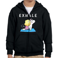 Exhale Unicorn For Dark Youth Zipper Hoodie | Artistshot