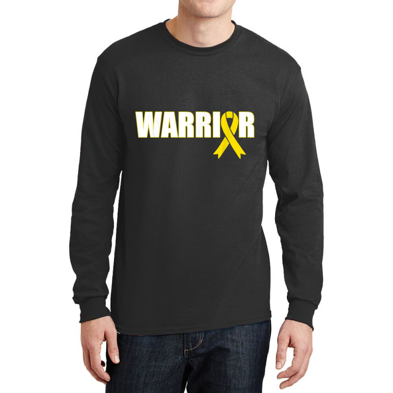 Bone Cancer Warrior Sarcoma Yellow Ribbon Long Sleeve Shirts | Artistshot