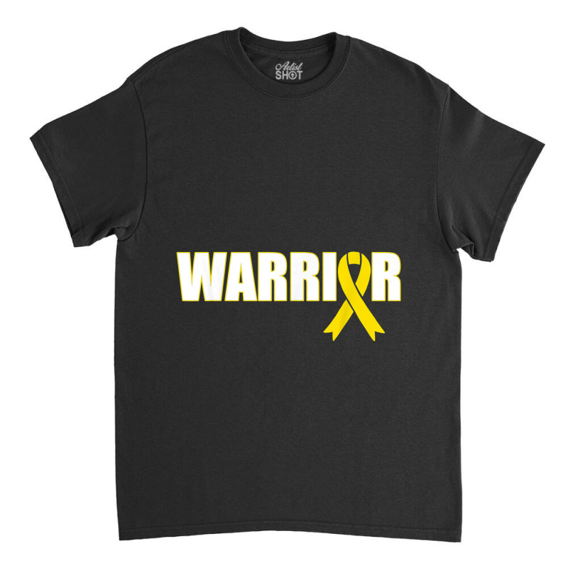 Bone Cancer Warrior Sarcoma Yellow Ribbon Classic T-shirt | Artistshot