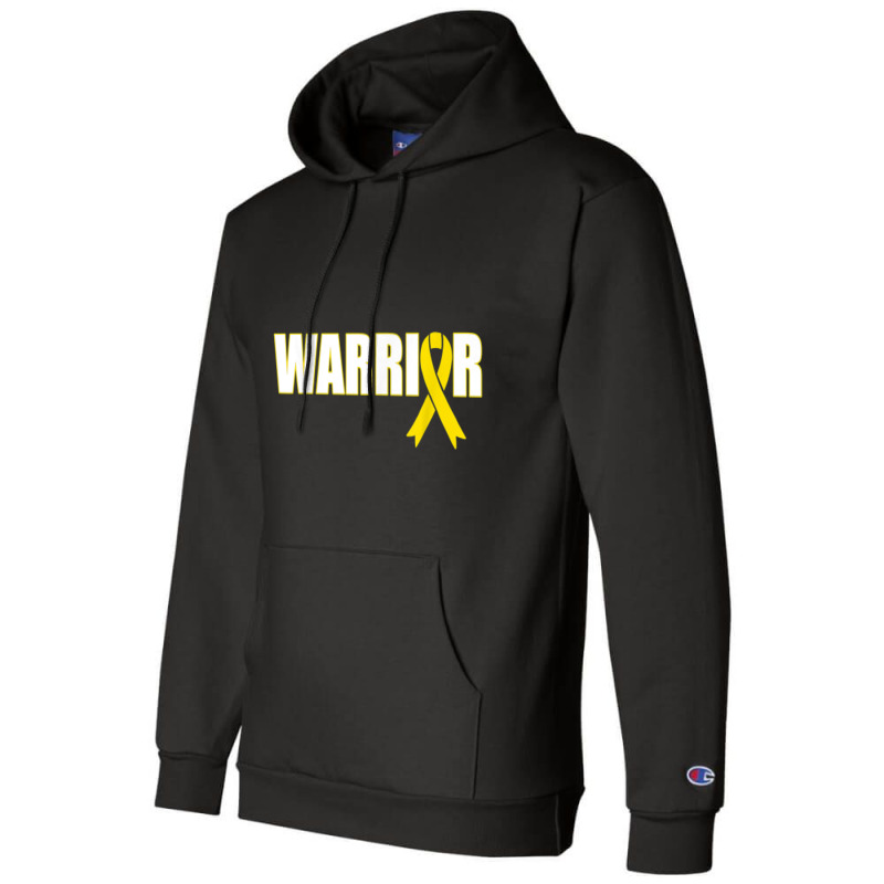 Bone Cancer Warrior Sarcoma Yellow Ribbon Champion Hoodie | Artistshot