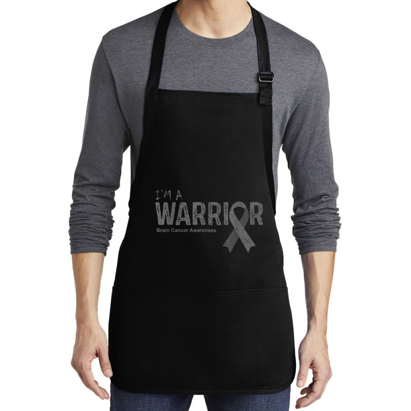 Brain Cancer Awareness Warrior Medium-length Apron | Artistshot