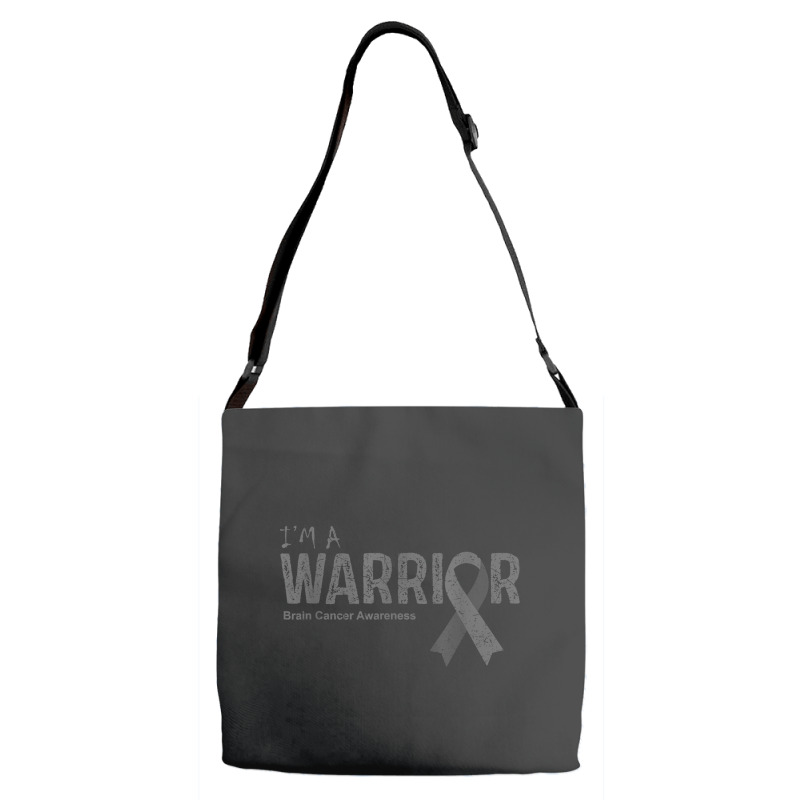 Brain Cancer Awareness Warrior Adjustable Strap Totes | Artistshot