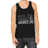 Brain Cancer Warrior Gray Awareness Ribbon Tank Top | Artistshot