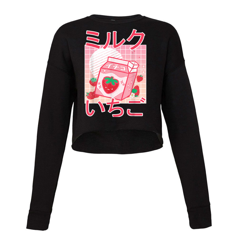 Anime  Kawaii Anime Japanese Strawberry Milkshake Cropped Sweater by MarquesDesign | Artistshot