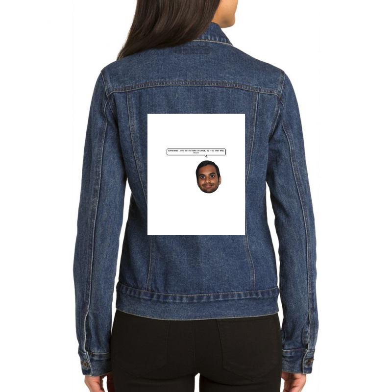 Playing  Aubrey Plazas For Men Women Ladies Denim Jacket by AkiraArtists | Artistshot