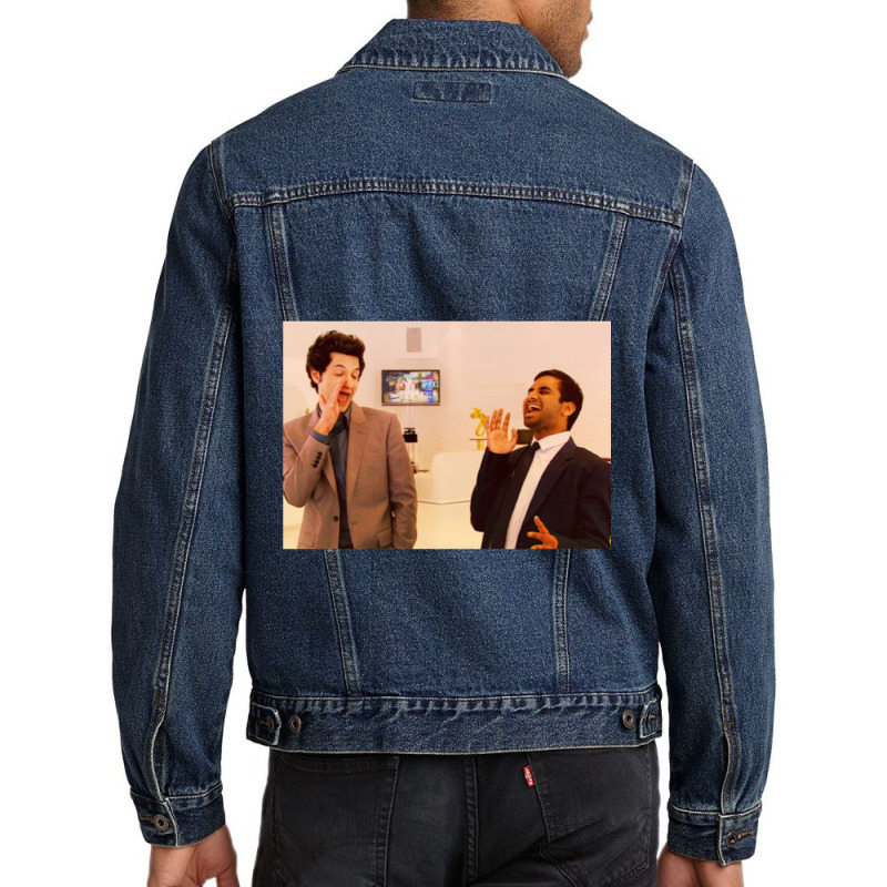 Vintage Photograp Ron Swanson Funny Gift Men Denim Jacket by AkiraArtists | Artistshot