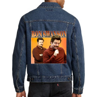 Character Animated Swanson Gifts Men Men Denim Jacket | Artistshot