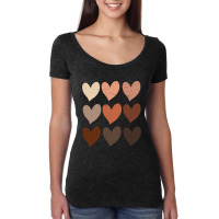 Diversity Hearts, Skin Tone Hearts Women's Triblend Scoop T-shirt | Artistshot