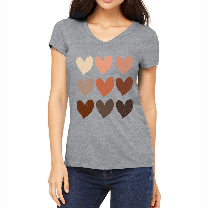 Diversity Hearts, Skin Tone Hearts Women's V-neck T-shirt | Artistshot