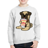 Pug Eating Instant Ramen Noodles Dog T Shirt Youth Sweatshirt | Artistshot