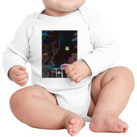 Night Silence Psychedelic Trippy Cool Design Mushroom Long Sleeve Baby Bodysuit | Artistshot